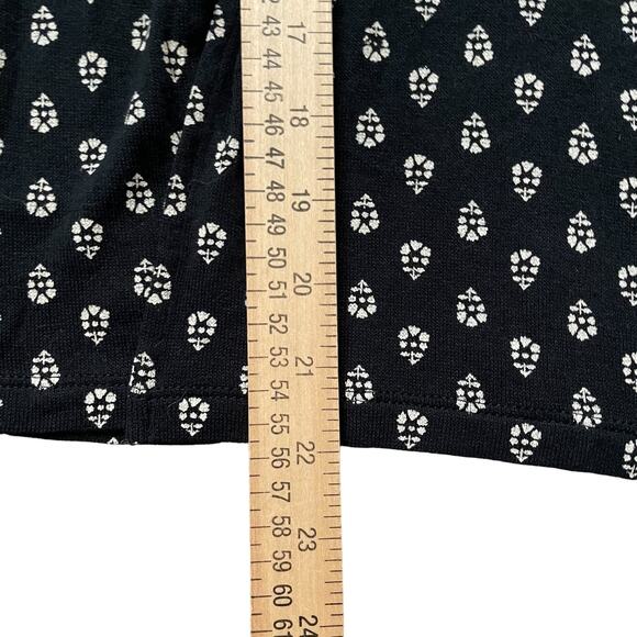 J. Jill Cardigan Womens XS Petite Wearever Collection Open Front Black Geometric - Picture 11 of 12